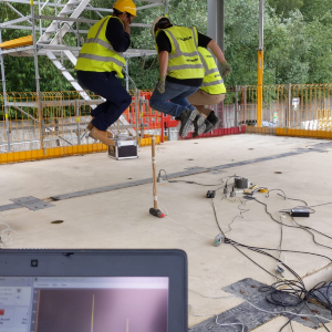 Steel-CemFree Concrete Composite Floor, UCL Structures Site Tests