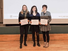 IntCDC Master’s Thesis Award winners Hanna Sophie Mast, Pelin Asa, Christelle El Feghali and Christian Steixner (online from USA)
